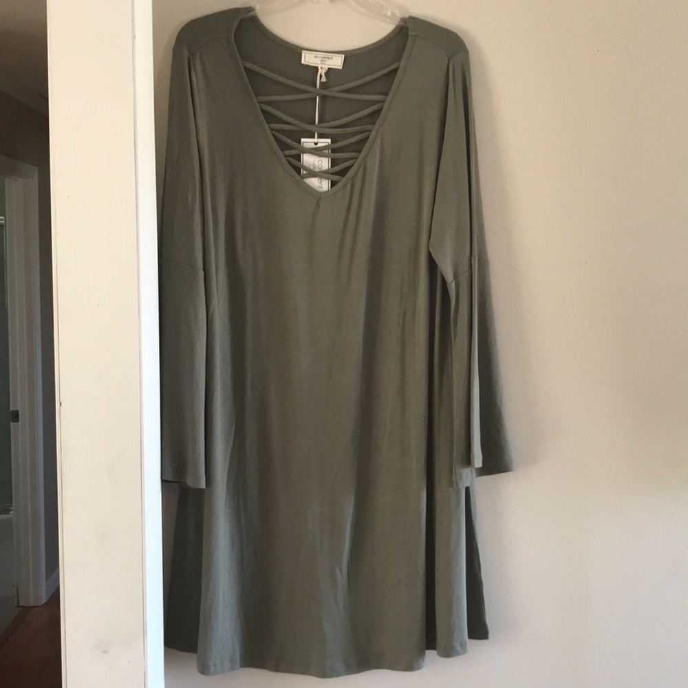 Plus Size Criss-Cross Top Dress